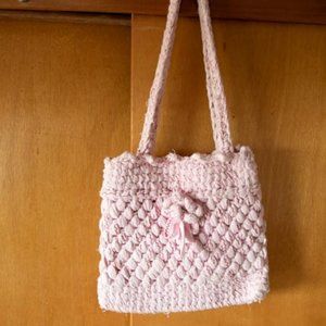 2for1 Crochet Pink Cotton Girl's Purse